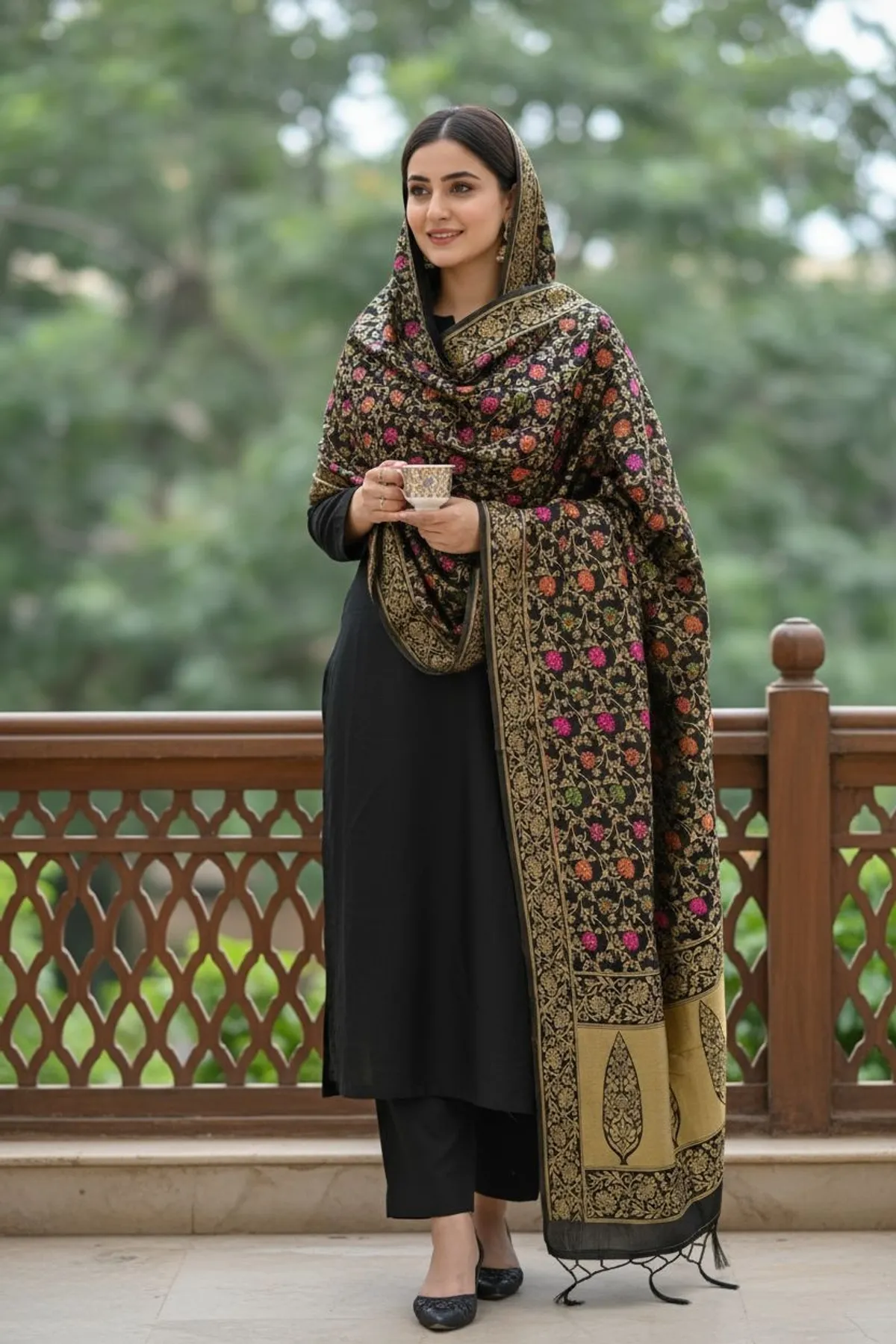Banarasi Suits – Plain Silk with Floral Jaal Dupatta – Elegant Collection